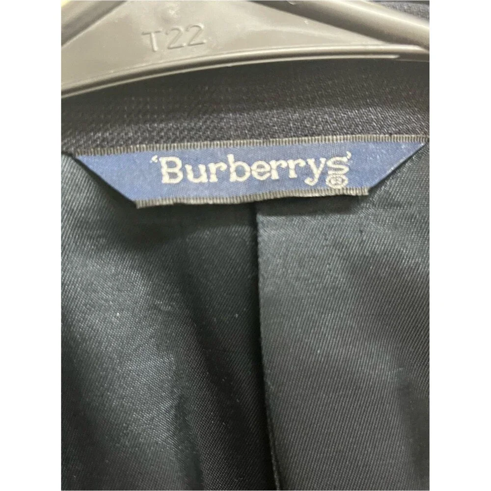 Vintage Burberrys Navy Blue Wool Blazer 38R Old Money Classic